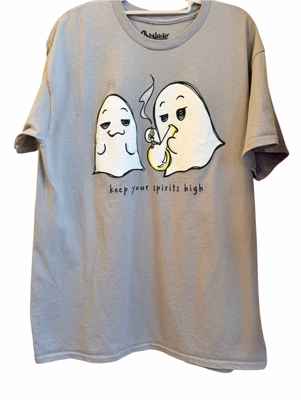 Spencer’s “Keep Your Spirits High” T-Shirt Graphic Mens Shirt Large